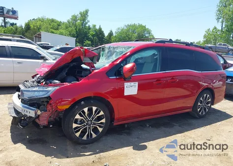 2025 Honda Odyssey Elite из США, поврежденный, VIN 5FNRL6H98SB009344